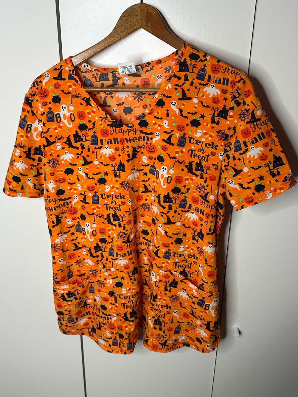 Kids Halloween Orange Trick or Treat Costume Top